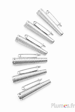 Brochespeld basis - Ø 8 mm, leng. 43 mm - zilverkleurig
